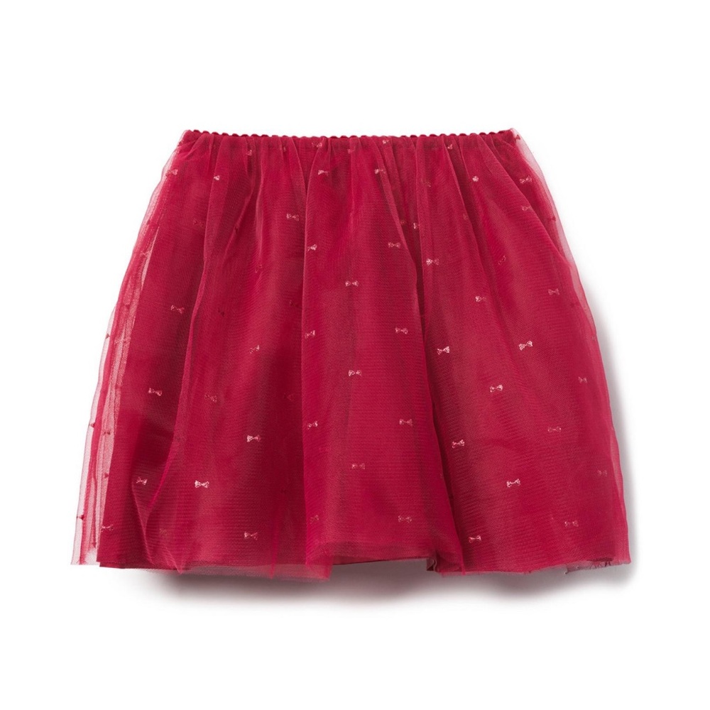 Janie and Jack “JUNO VALENTINE SHIMMER BOW TULLE SKIRT”